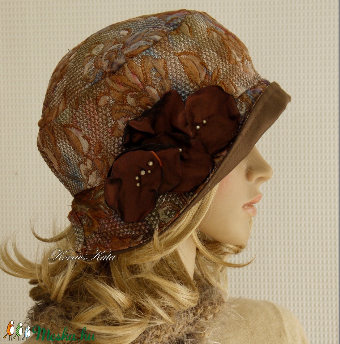 FRIDA cloche - selyem flapper-kalap - ruha & divat - sál, sapka, kendő - kalap - Meska.hu