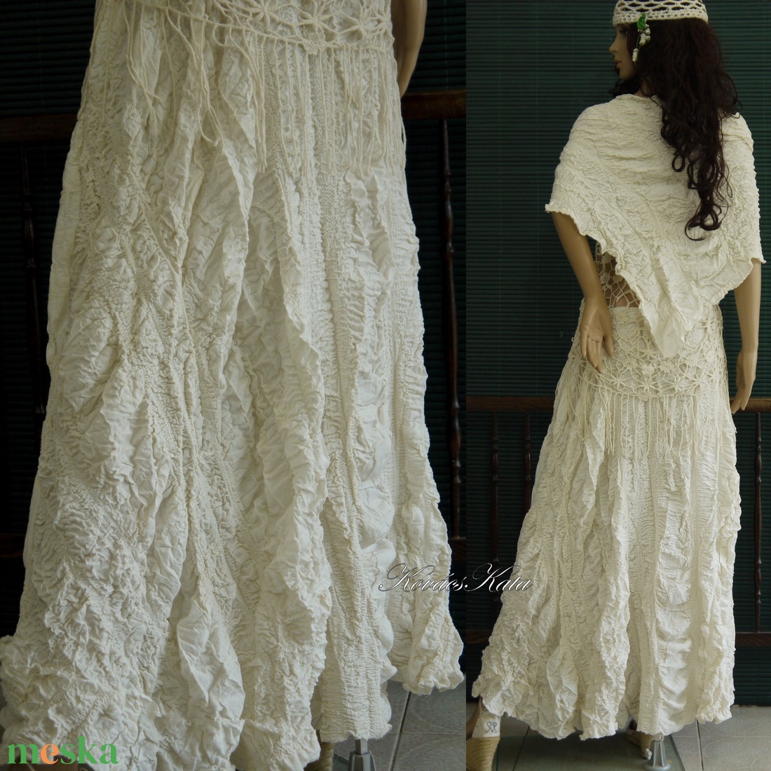CSENGE-SZETT - alternatív menyasszonyi öltözet - esküvő - ruha - menyasszonyi ruha - Meska.hu