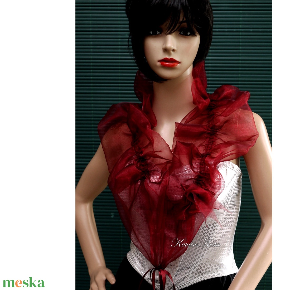 WRAP / bordó- fodros organza vállkendő, boleró - ruha & divat - női ruha - alkalmi ruha & estélyi ruha - Meska.hu WRAP / bordó- fodros organza vállkendő, boleró - ruha & divat - női ruha - alkalmi ruha & estélyi ruha - Meska.hu