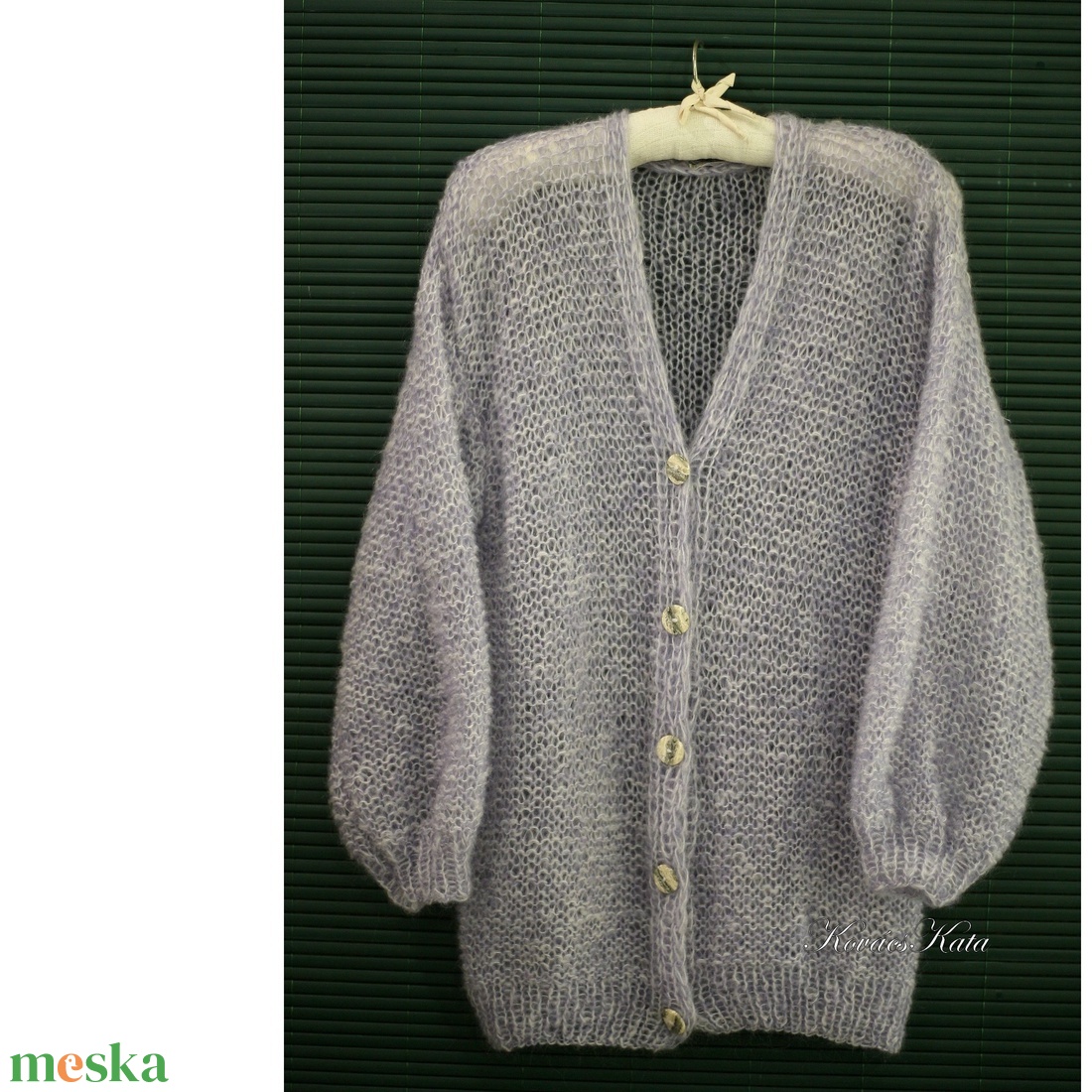SZOFI / köd-lila - exkluzív selyem-mohair túlméretes kardigán- kézzel kötött - ruha & divat - női ruha - pulóver - Meska.hu SZOFI / köd-lila - exkluzív selyem-mohair túlméretes kardigán- kézzel kötött - ruha & divat - női ruha - pulóver - Meska.hu