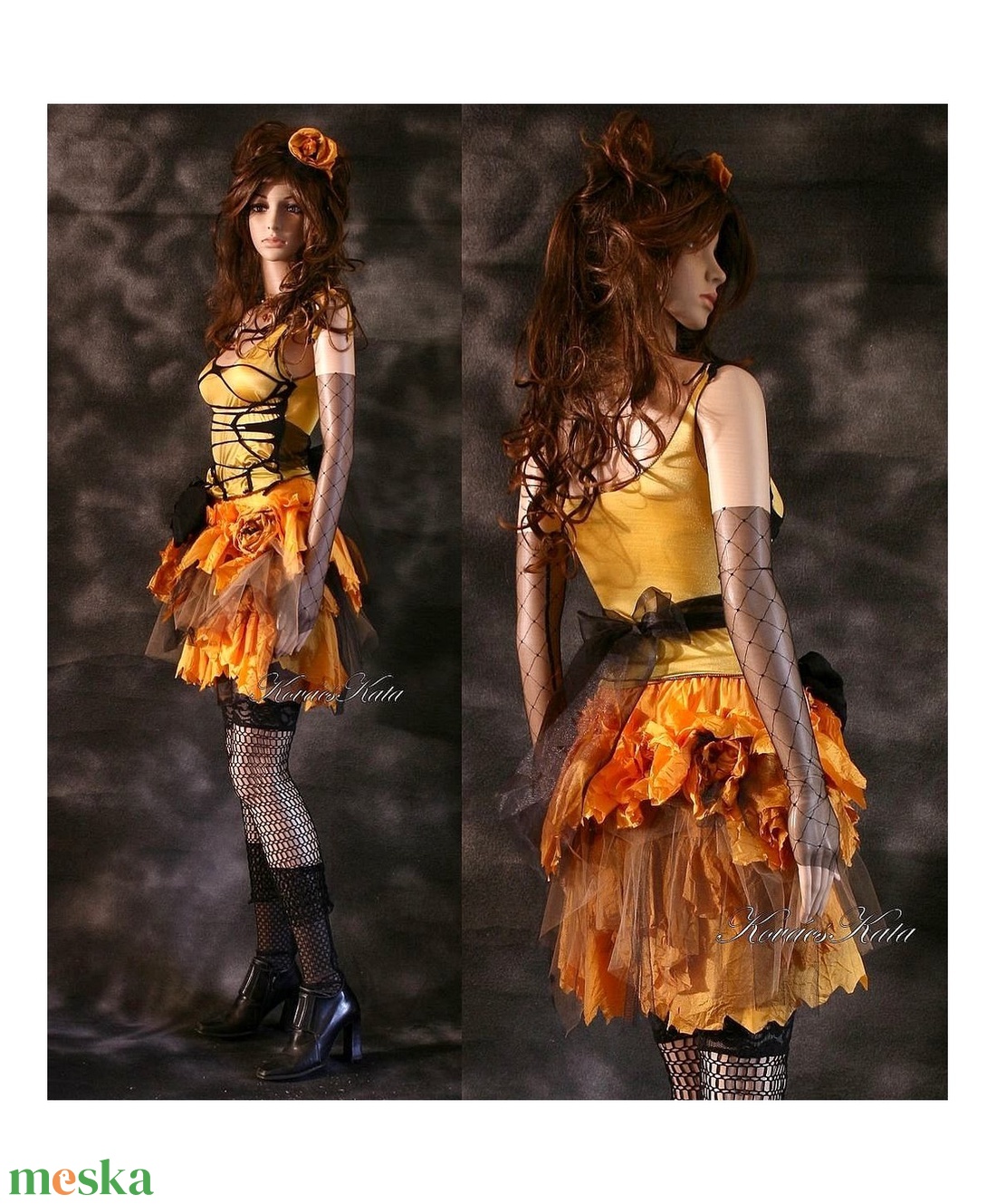 PUMPKIN DOLLY - design koktélruha, karnevál-ruha - ruha & divat - női ruha - alkalmi ruha & estélyi ruha - Meska.hu