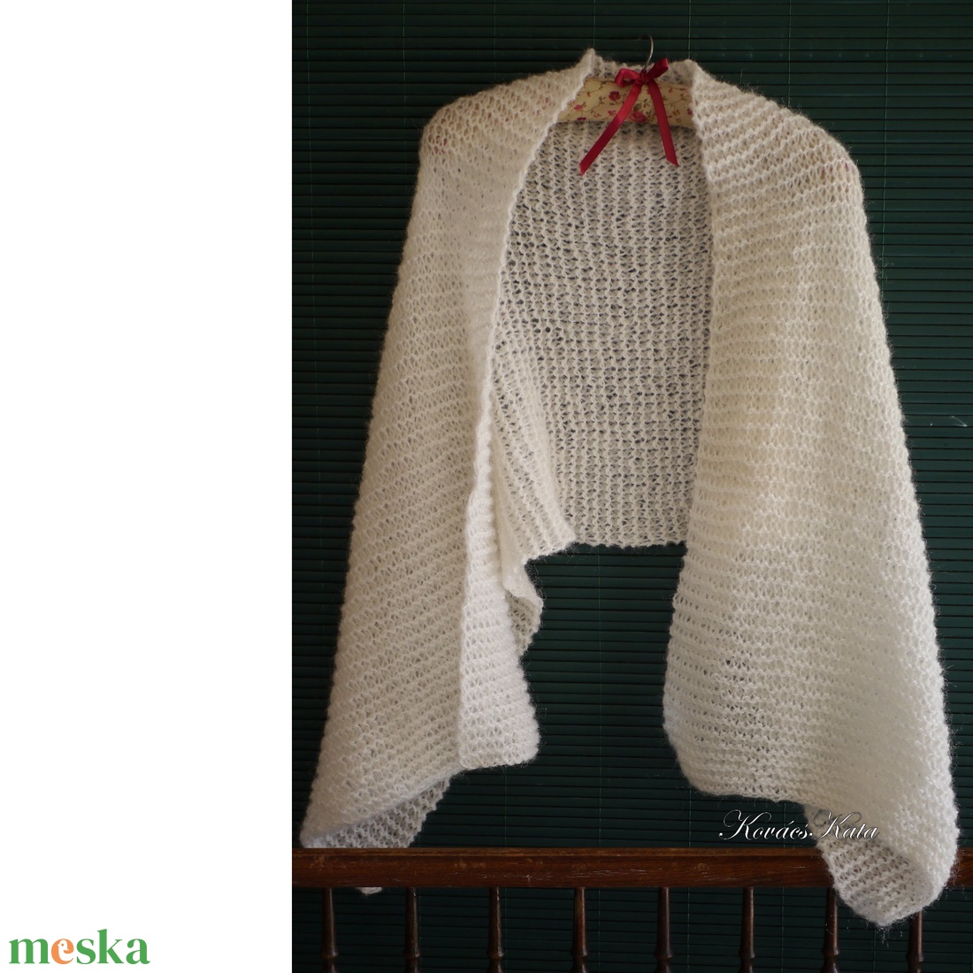 Menyasszonyi mohair stóla - kézzel kötött - ruha & divat - sál, sapka, kendő - stóla - Meska.hu Menyasszonyi mohair stóla - kézzel kötött - ruha & divat - sál, sapka, kendő - stóla - Meska.hu