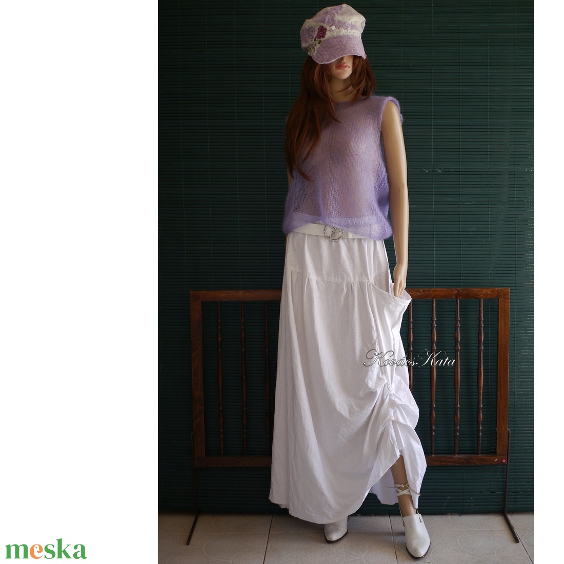 PIHE-TOP - exkluzív kézzel kötött selyem-mohair pulóver / levendula - ruha & divat - női ruha - pulóver & kardigán - Meska.hu