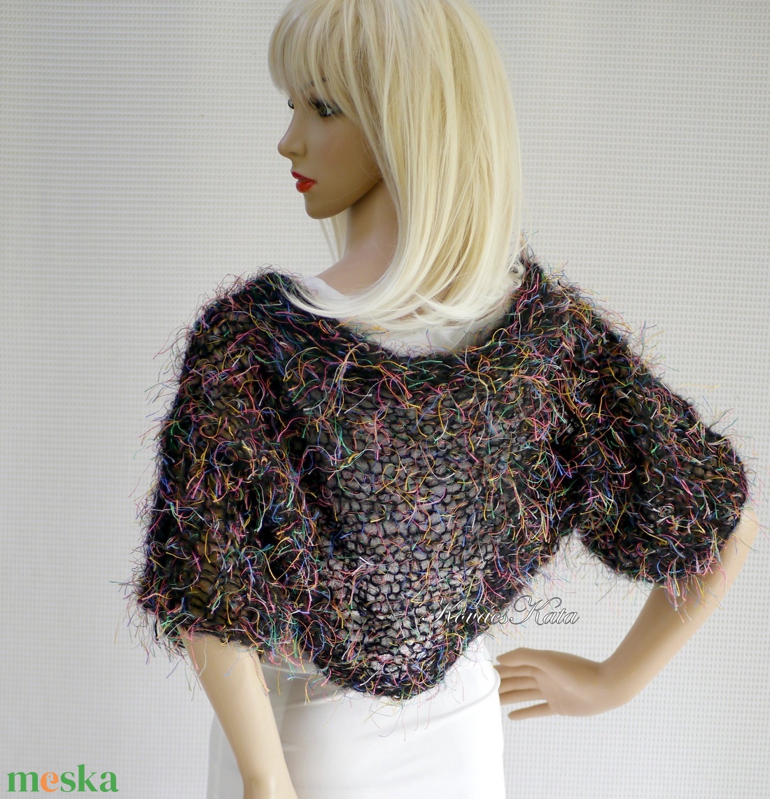 FLAMINGÓ - kézzel kötött rövid kardigán, bohó boleró / multicolor - ruha & divat - női ruha - bolero - Meska.hu FLAMINGÓ - kézzel kötött rövid kardigán, bohó boleró / multicolor - ruha & divat - női ruha - bolero - Meska.hu