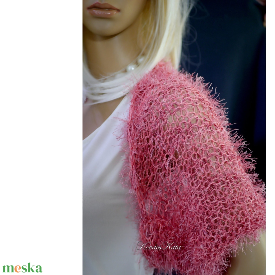 FLAMINGÓ - exkluzív kézzel kötött selyem-műszőrme boleró / antikrózsa - ruha & divat - női ruha - bolero - Meska.hu FLAMINGÓ - exkluzív kézzel kötött selyem-műszőrme boleró / antikrózsa - ruha & divat - női ruha - bolero - Meska.hu