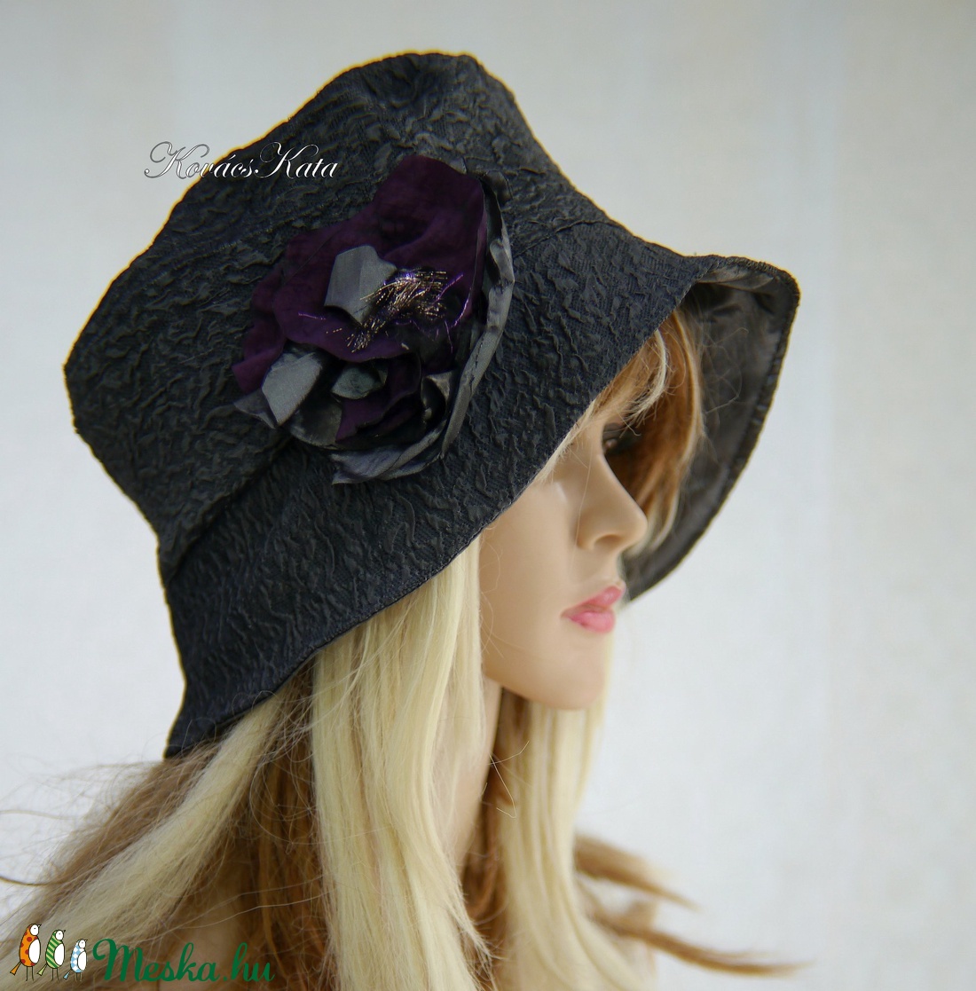 FRIDA cloche - antikselyem flapper-kalap - ruha & divat - sál, sapka, kendő - kalap - Meska.hu FRIDA cloche - antikselyem flapper-kalap - ruha & divat - sál, sapka, kendő - kalap - Meska.hu