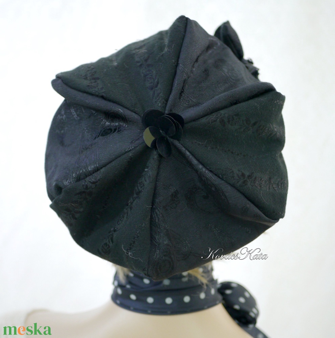 LOLI-SAPI - antik-brokát sapka, selyem kalap - ruha & divat - sál, sapka, kendő - kalap - Meska.hu