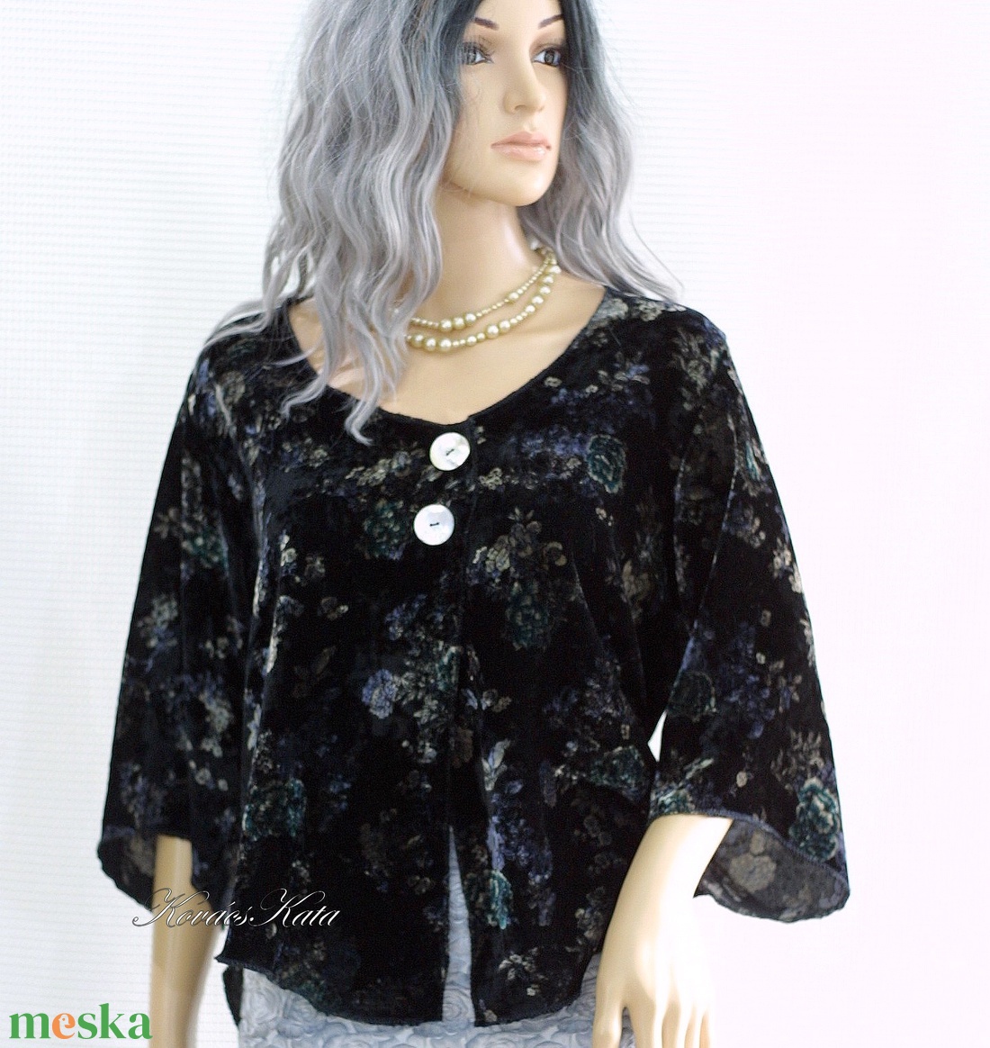 JANA BLÚZ - selyembársony design kabátka - ruha & divat - női ruha - blúz - Meska.hu JANA BLÚZ - selyembársony design kabátka - ruha & divat - női ruha - blúz - Meska.hu