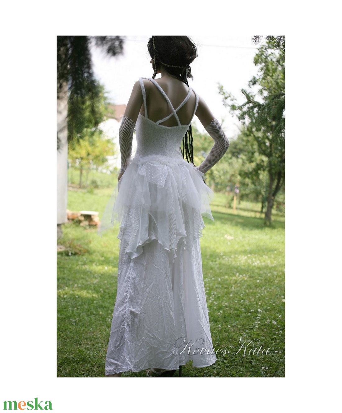 SHARON - bohém alternatív menyasszonyi ruha  - esküvő - ruha - menyasszonyi ruha - Meska.hu