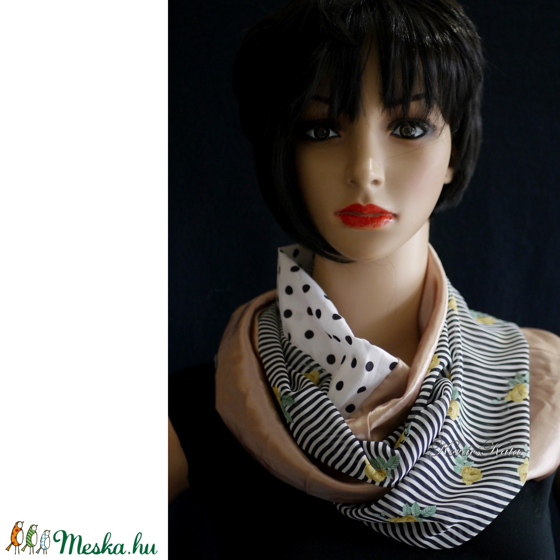 ÉKSZER-SÁL / csíkos-pöttyös - patchwork körsál, csősál INFINITY SCARF - ruha & divat - sál, sapka, kendő - sál - Meska.hu ÉKSZER-SÁL / csíkos-pöttyös - patchwork körsál, csősál INFINITY SCARF - ruha & divat - sál, sapka, kendő - sál - Meska.hu