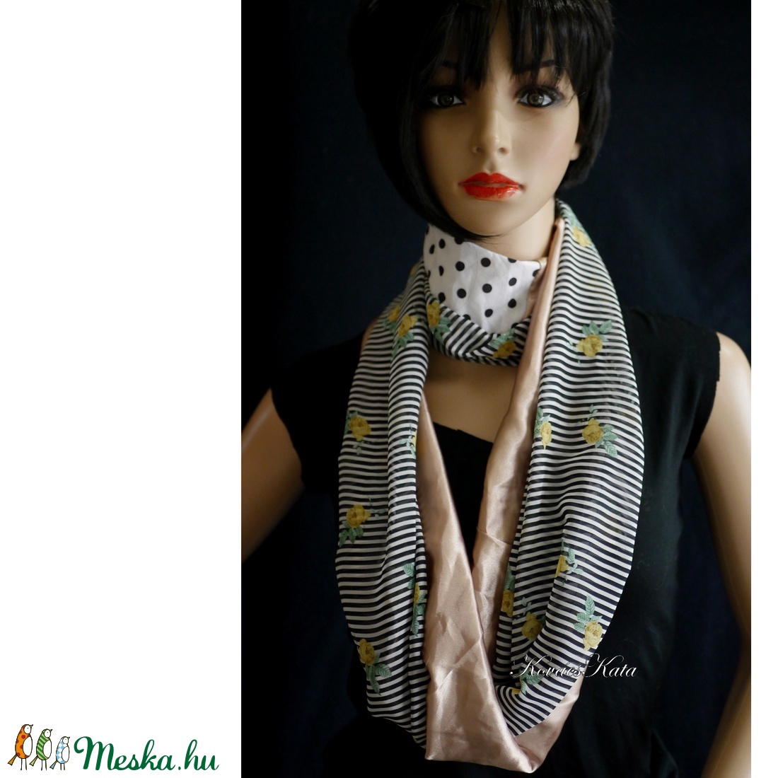 ÉKSZER-SÁL / csíkos-pöttyös - patchwork körsál, csősál INFINITY SCARF - ruha & divat - sál, sapka, kendő - sál - Meska.hu ÉKSZER-SÁL / csíkos-pöttyös - patchwork körsál, csősál INFINITY SCARF - ruha & divat - sál, sapka, kendő - sál - Meska.hu