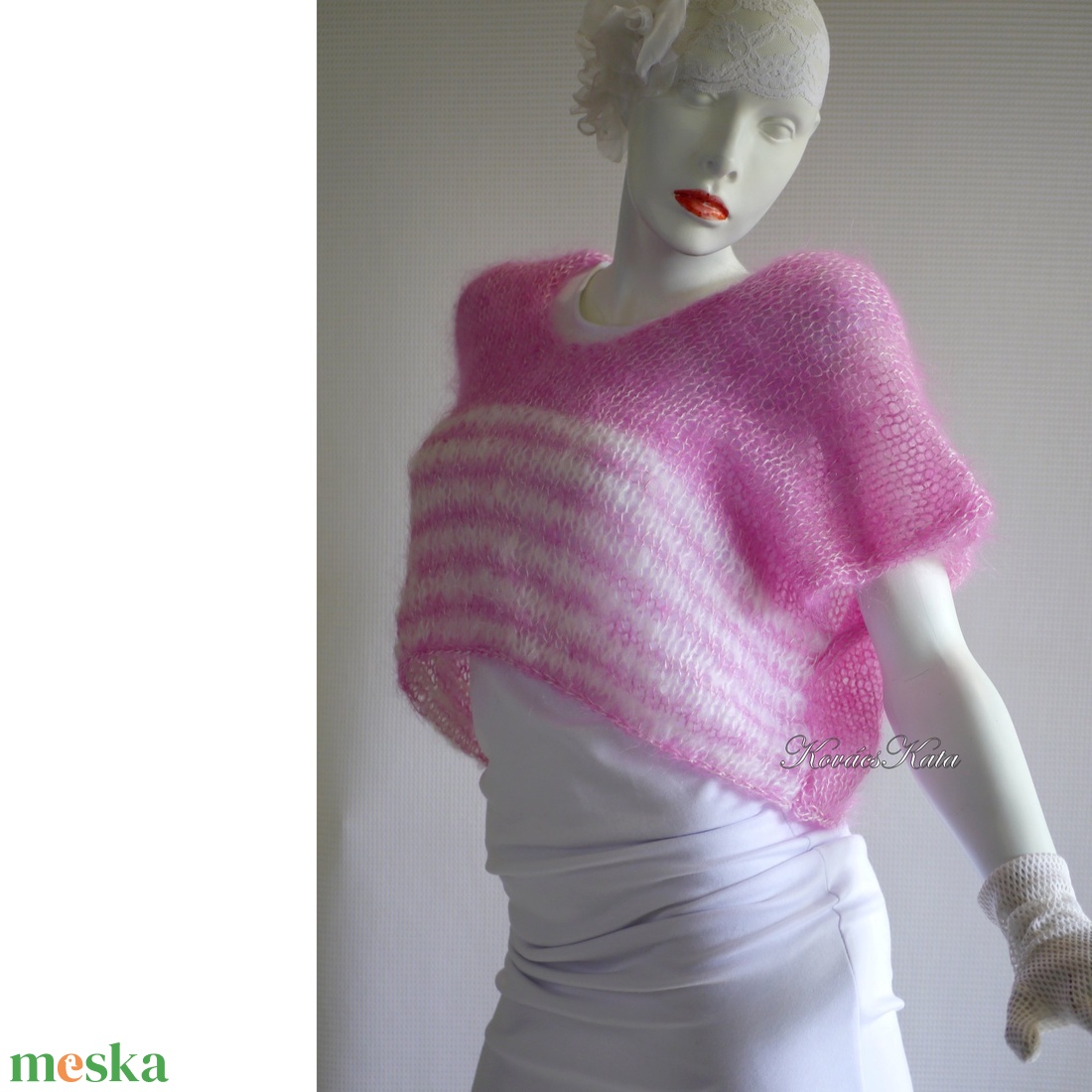 PILLE-PUCSI / BRILLANT ROSE - exkluzív mohair pulóver - kézzel kötött - ruha & divat - női ruha - pulóver - Meska.hu PILLE-PUCSI / BRILLANT ROSE - exkluzív mohair pulóver - kézzel kötött - ruha & divat - női ruha - pulóver - Meska.hu