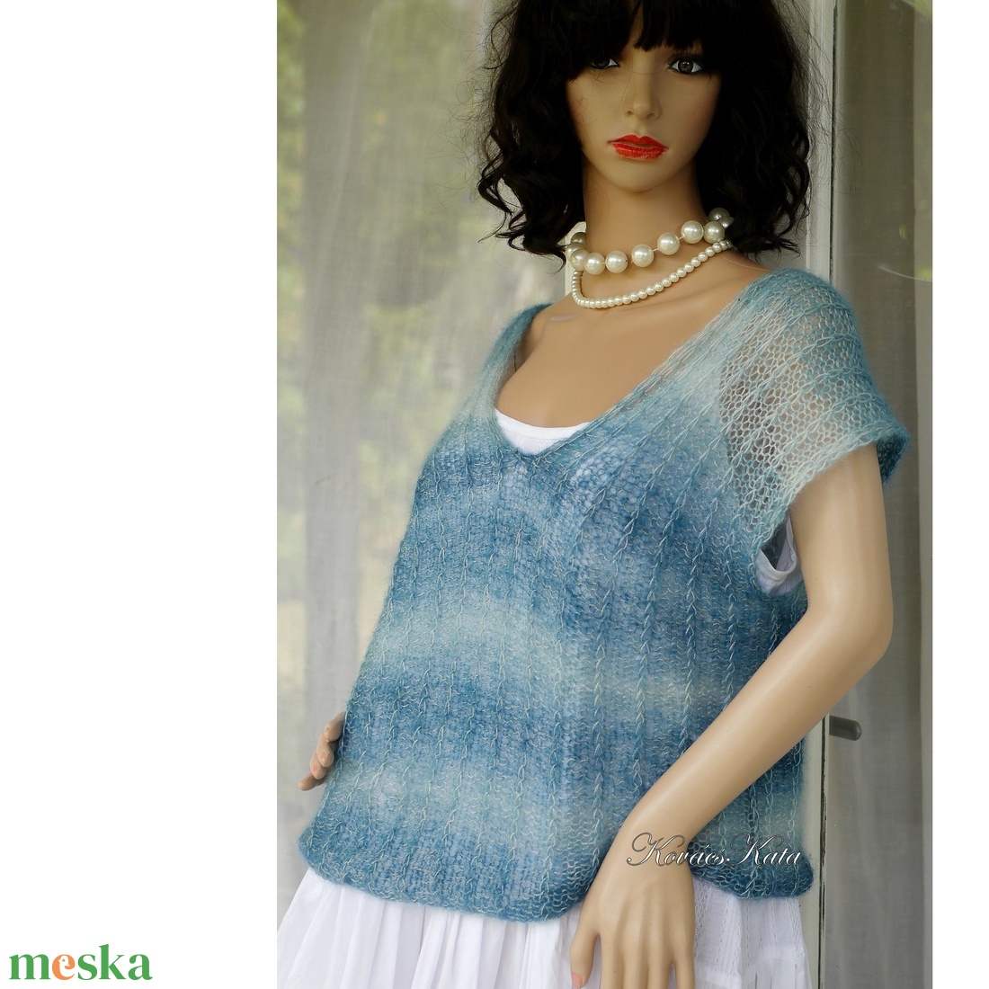 PILLANGÓ - exkluzív kid-silk mohair pulóver - kézzel kötött - ruha & divat - női ruha - pulóver - Meska.hu PILLANGÓ - exkluzív kid-silk mohair pulóver - kézzel kötött - ruha & divat - női ruha - pulóver - Meska.hu