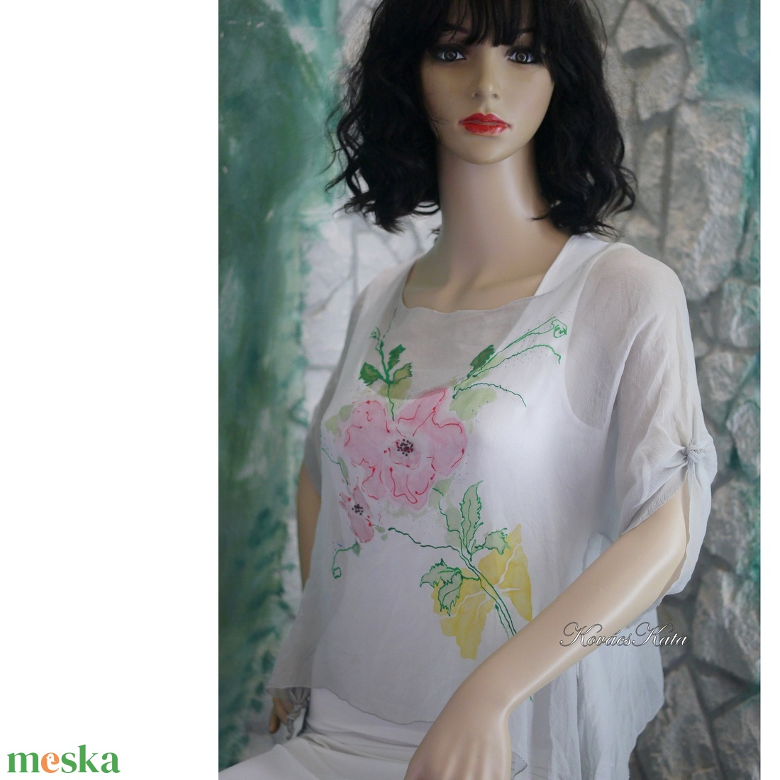 CHIFFON-blúz rózsával - ruha & divat - női ruha - blúz - Meska.hu CHIFFON-blúz rózsával - ruha & divat - női ruha - blúz - Meska.hu