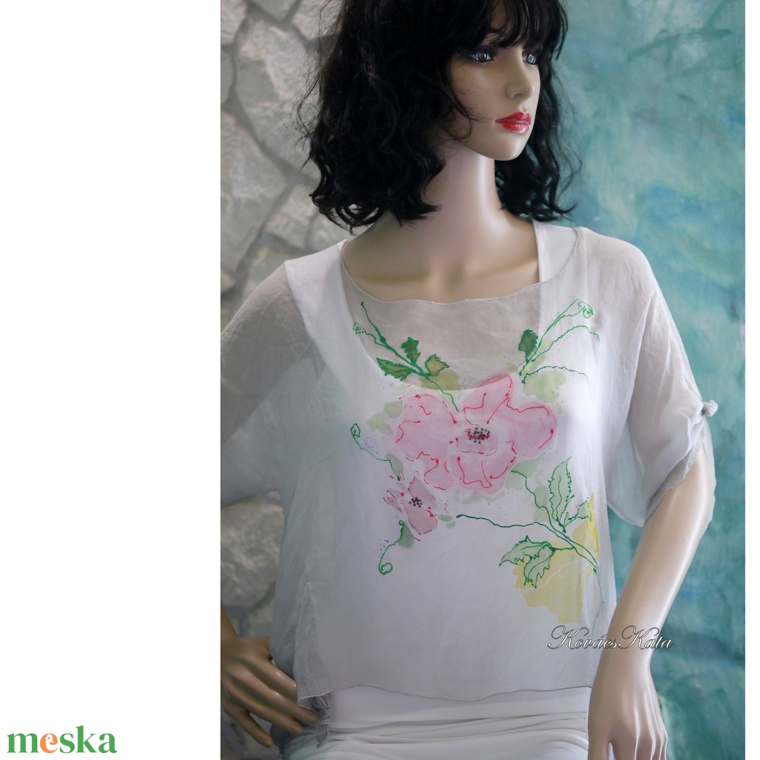 CHIFFON-blúz rózsával - ruha & divat - női ruha - blúz - Meska.hu CHIFFON-blúz rózsával - ruha & divat - női ruha - blúz - Meska.hu