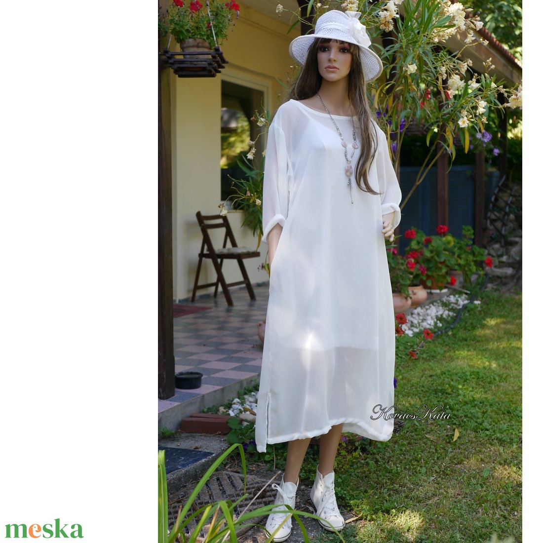 JAFA - lagenlook muszlin tunika-ruha / fehér - ruha & divat - női ruha - alkalmi ruha & estélyi ruha - Meska.hu JAFA - lagenlook muszlin tunika-ruha / fehér - ruha & divat - női ruha - alkalmi ruha & estélyi ruha - Meska.hu