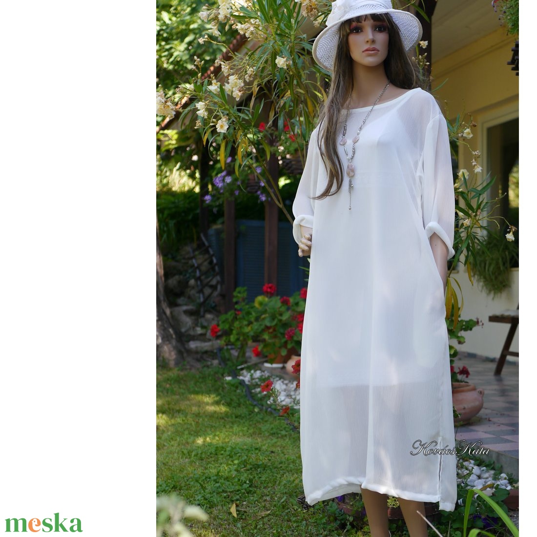 JAFA - lagenlook muszlin tunika-ruha / fehér - ruha & divat - női ruha - alkalmi ruha & estélyi ruha - Meska.hu JAFA - lagenlook muszlin tunika-ruha / fehér - ruha & divat - női ruha - alkalmi ruha & estélyi ruha - Meska.hu