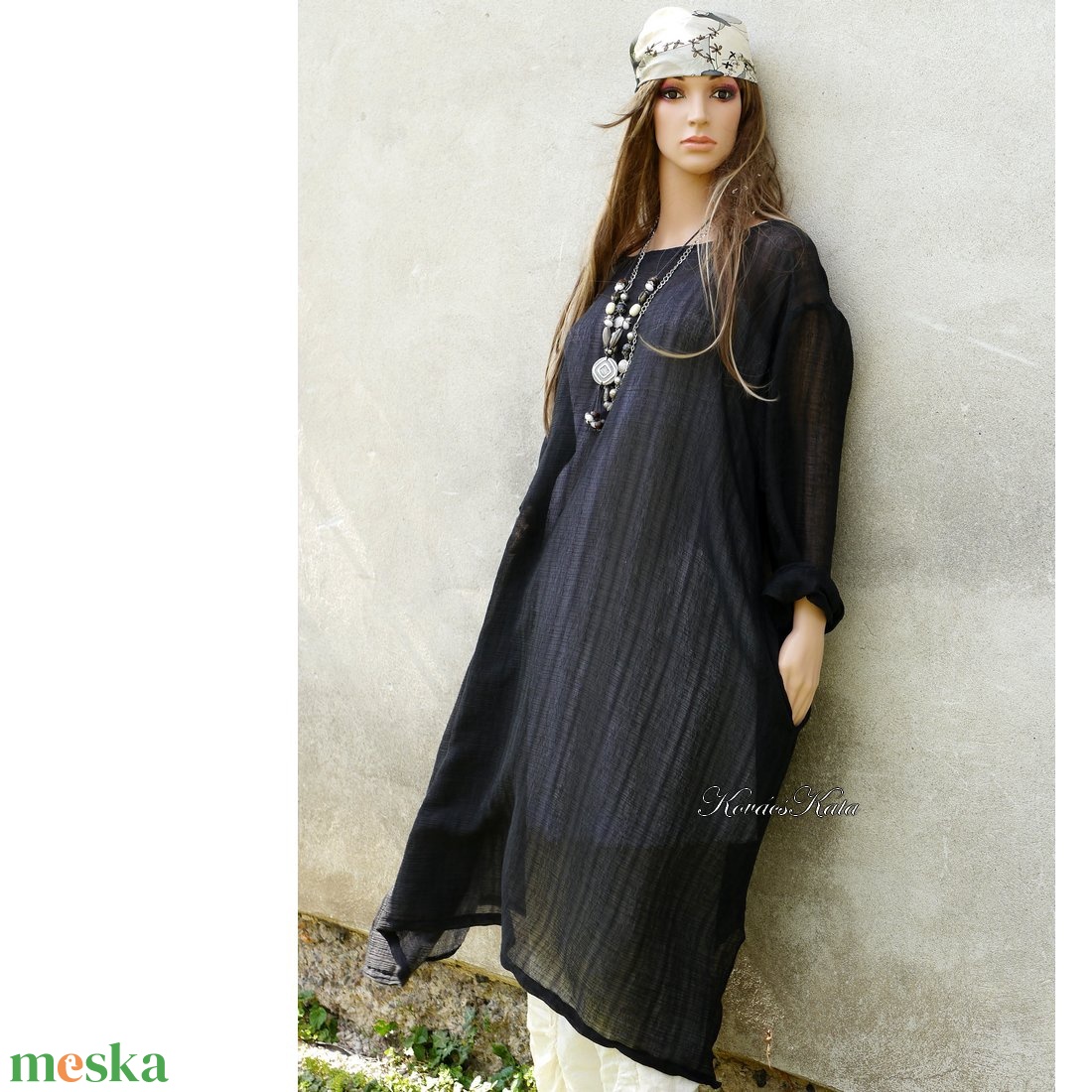 JAFA - lagenlook muszlin tunika-ruha / fekete - ruha & divat - női ruha - alkalmi ruha & estélyi ruha - Meska.hu JAFA - lagenlook muszlin tunika-ruha / fekete - ruha & divat - női ruha - alkalmi ruha & estélyi ruha - Meska.hu
