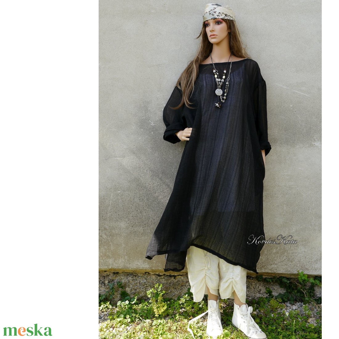 JAFA - lagenlook muszlin tunika-ruha / fekete - ruha & divat - női ruha - alkalmi ruha & estélyi ruha - Meska.hu JAFA - lagenlook muszlin tunika-ruha / fekete - ruha & divat - női ruha - alkalmi ruha & estélyi ruha - Meska.hu