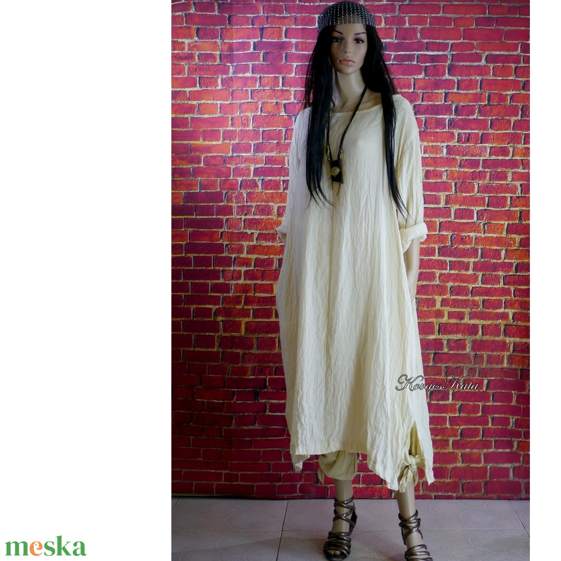 JAFA - lagenlook selyem-organza tunika-ruha / vajszín - ruha & divat - női ruha - alkalmi ruha & estélyi ruha - Meska.hu JAFA - lagenlook selyem-organza tunika-ruha / vajszín - ruha & divat - női ruha - alkalmi ruha & estélyi ruha - Meska.hu