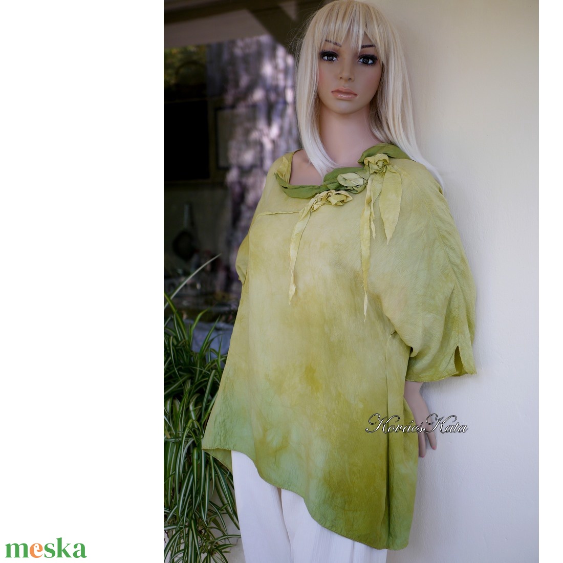 OLIV SELYEMBLÚZ- exkluzív 100% Crepe de Chine selyem artsy tunika - ruha & divat - női ruha - blúz - Meska.hu OLIV SELYEMBLÚZ- exkluzív 100% Crepe de Chine selyem artsy tunika - ruha & divat - női ruha - blúz - Meska.hu