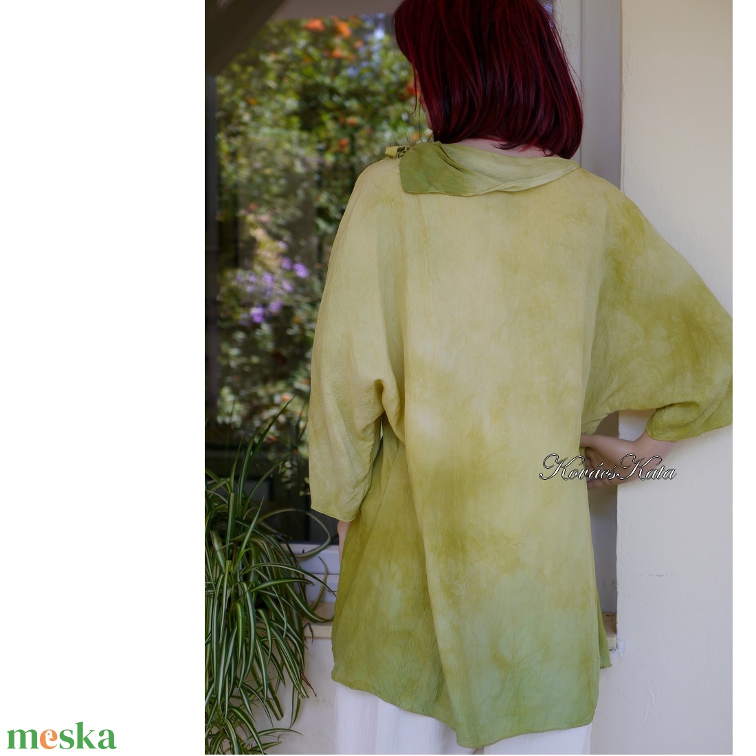 OLIV SELYEMBLÚZ- exkluzív 100% Crepe de Chine selyem artsy tunika - ruha & divat - női ruha - blúz - Meska.hu OLIV SELYEMBLÚZ- exkluzív 100% Crepe de Chine selyem artsy tunika - ruha & divat - női ruha - blúz - Meska.hu