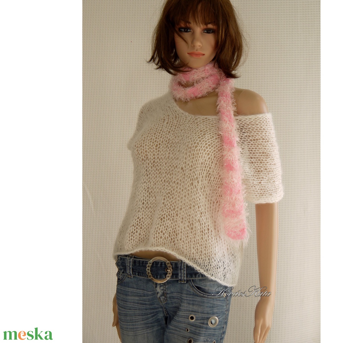 PILLE-PULCSI - exkluzív kézzel kötött mohair pulóver / fehér - ruha & divat - női ruha - pulóver - Meska.hu PILLE-PULCSI - exkluzív kézzel kötött mohair pulóver / fehér - ruha & divat - női ruha - pulóver - Meska.hu