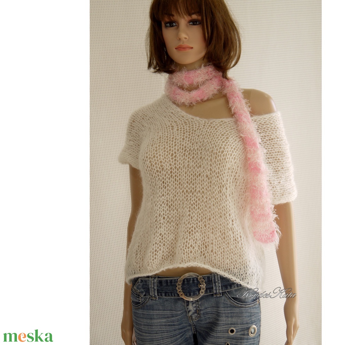 PILLE-PULCSI - exkluzív kézzel kötött mohair pulóver / fehér - ruha & divat - női ruha - pulóver - Meska.hu PILLE-PULCSI - exkluzív kézzel kötött mohair pulóver / fehér - ruha & divat - női ruha - pulóver - Meska.hu