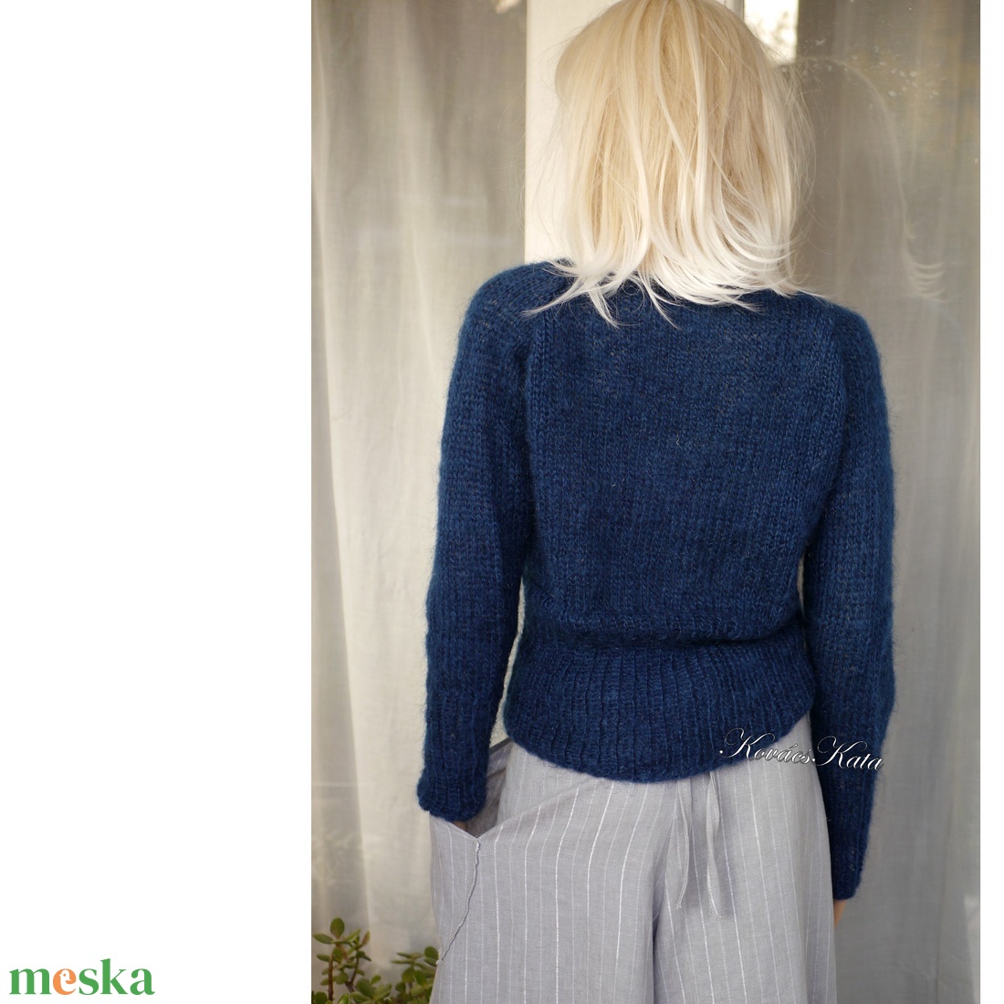 MADONNA PULCSI - exkluzív kézzel kötött mohair pulóver / sötétkék - ruha & divat - női ruha - pulóver - Meska.hu MADONNA PULCSI - exkluzív kézzel kötött mohair pulóver / sötétkék - ruha & divat - női ruha - pulóver - Meska.hu