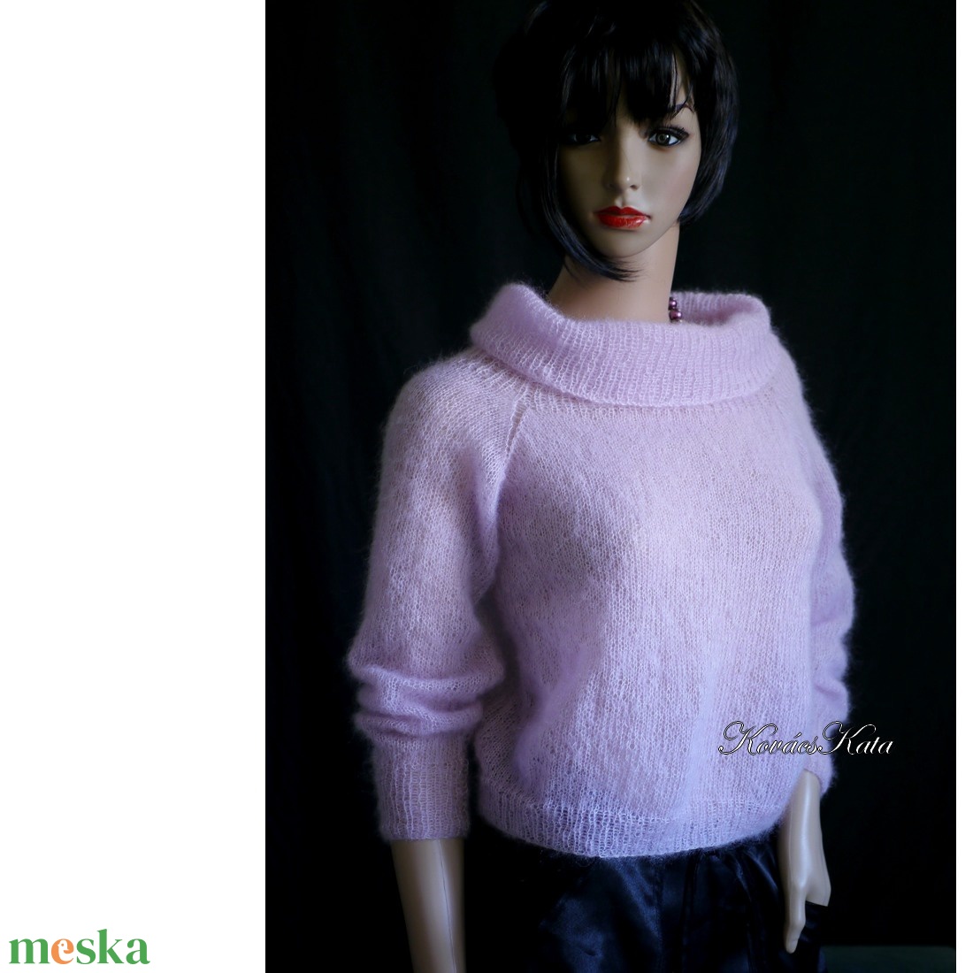 KIDA - exkluzív kézzel kötött kid-silk pulóver / púder rózsaszín - ruha & divat - női ruha - pulóver - Meska.hu KIDA - exkluzív kézzel kötött kid-silk pulóver / púder rózsaszín - ruha & divat - női ruha - pulóver - Meska.hu