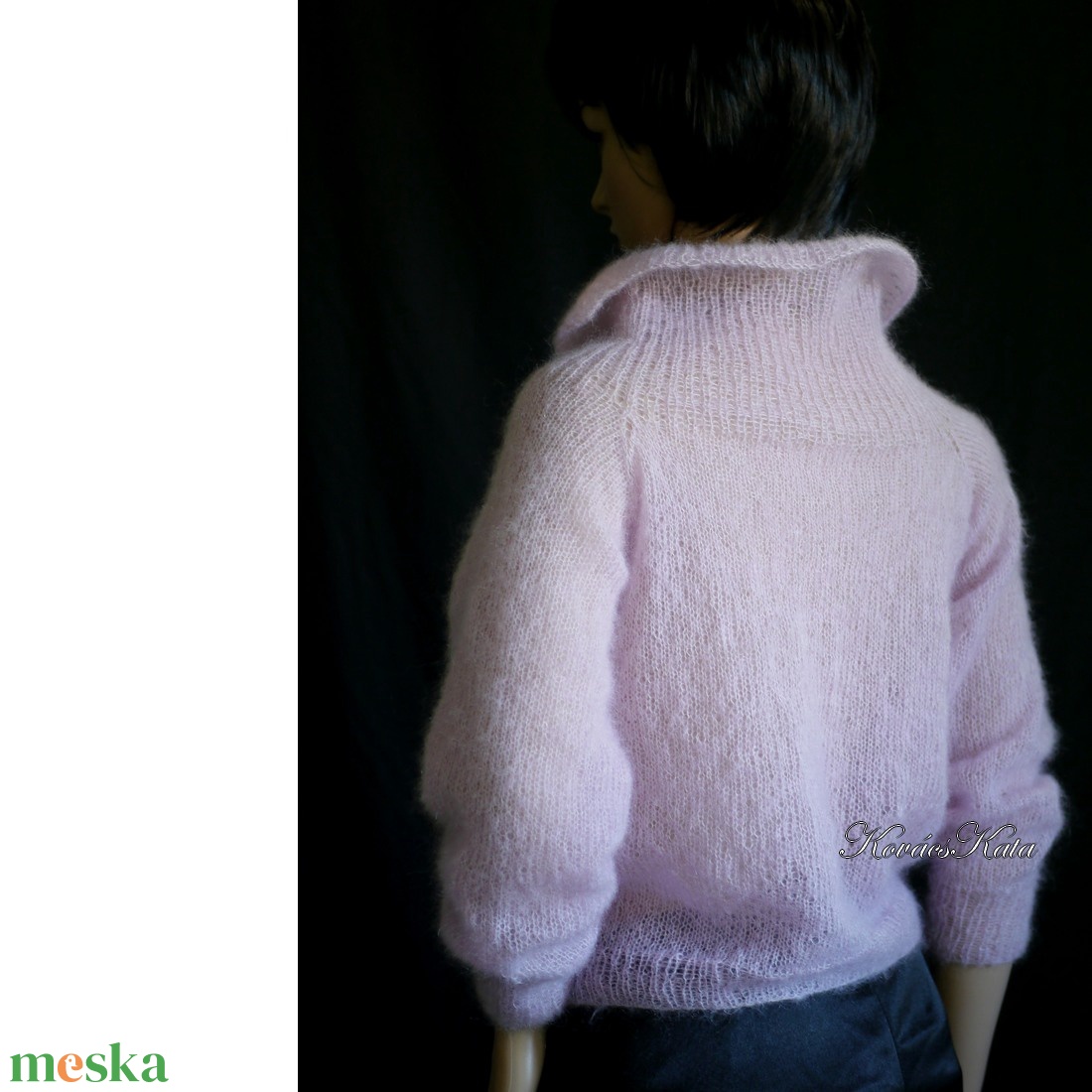KIDA - exkluzív kézzel kötött kid-silk pulóver / púder rózsaszín - ruha & divat - női ruha - pulóver - Meska.hu KIDA - exkluzív kézzel kötött kid-silk pulóver / púder rózsaszín - ruha & divat - női ruha - pulóver - Meska.hu