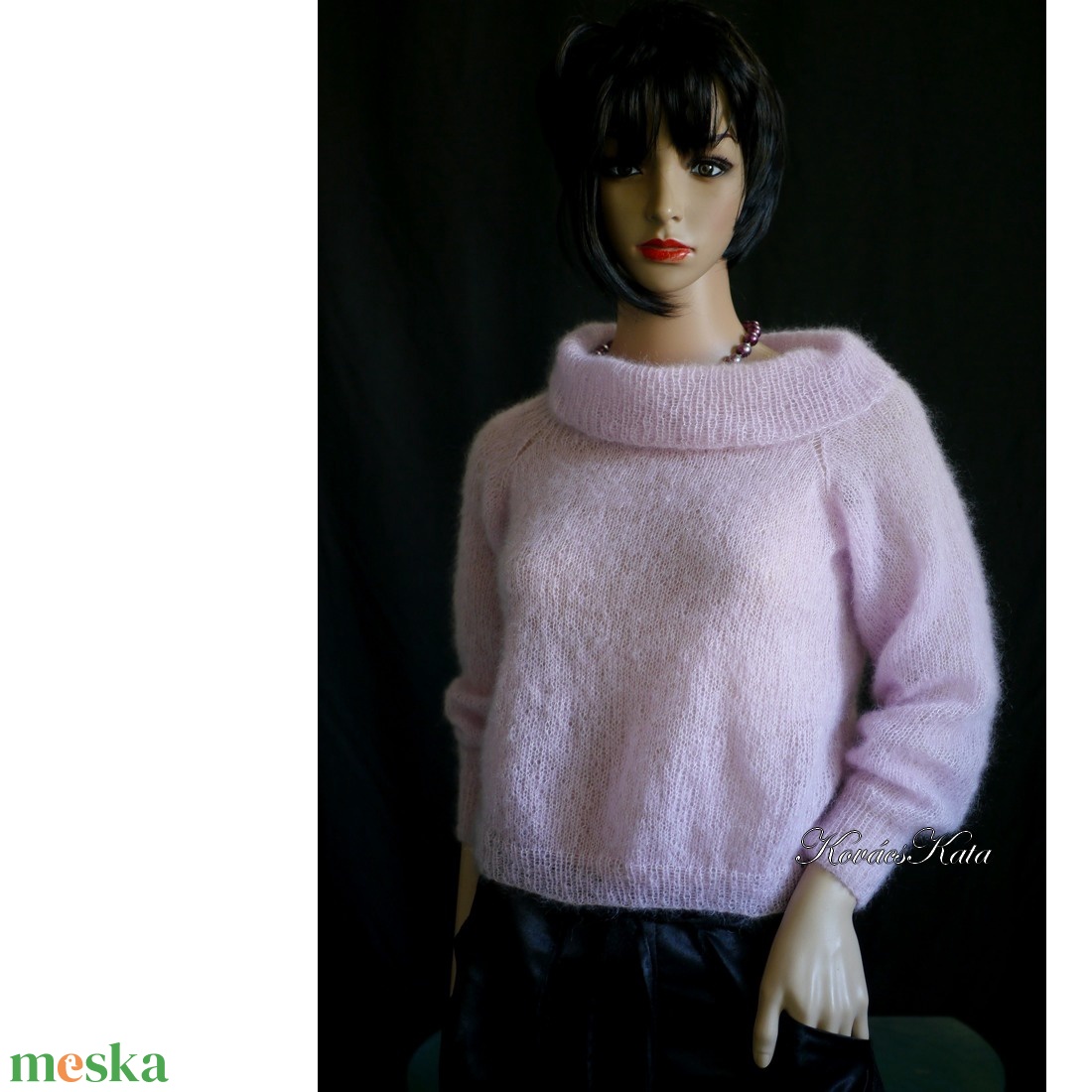 KIDA - exkluzív kézzel kötött kid-silk pulóver / púder rózsaszín - ruha & divat - női ruha - pulóver - Meska.hu KIDA - exkluzív kézzel kötött kid-silk pulóver / púder rózsaszín - ruha & divat - női ruha - pulóver - Meska.hu