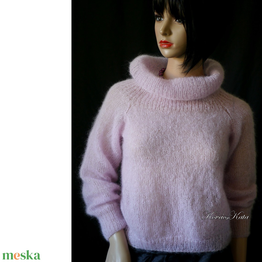 KIDA - exkluzív kézzel kötött kid-silk pulóver / púder rózsaszín - ruha & divat - női ruha - pulóver - Meska.hu KIDA - exkluzív kézzel kötött kid-silk pulóver / púder rózsaszín - ruha & divat - női ruha - pulóver - Meska.hu
