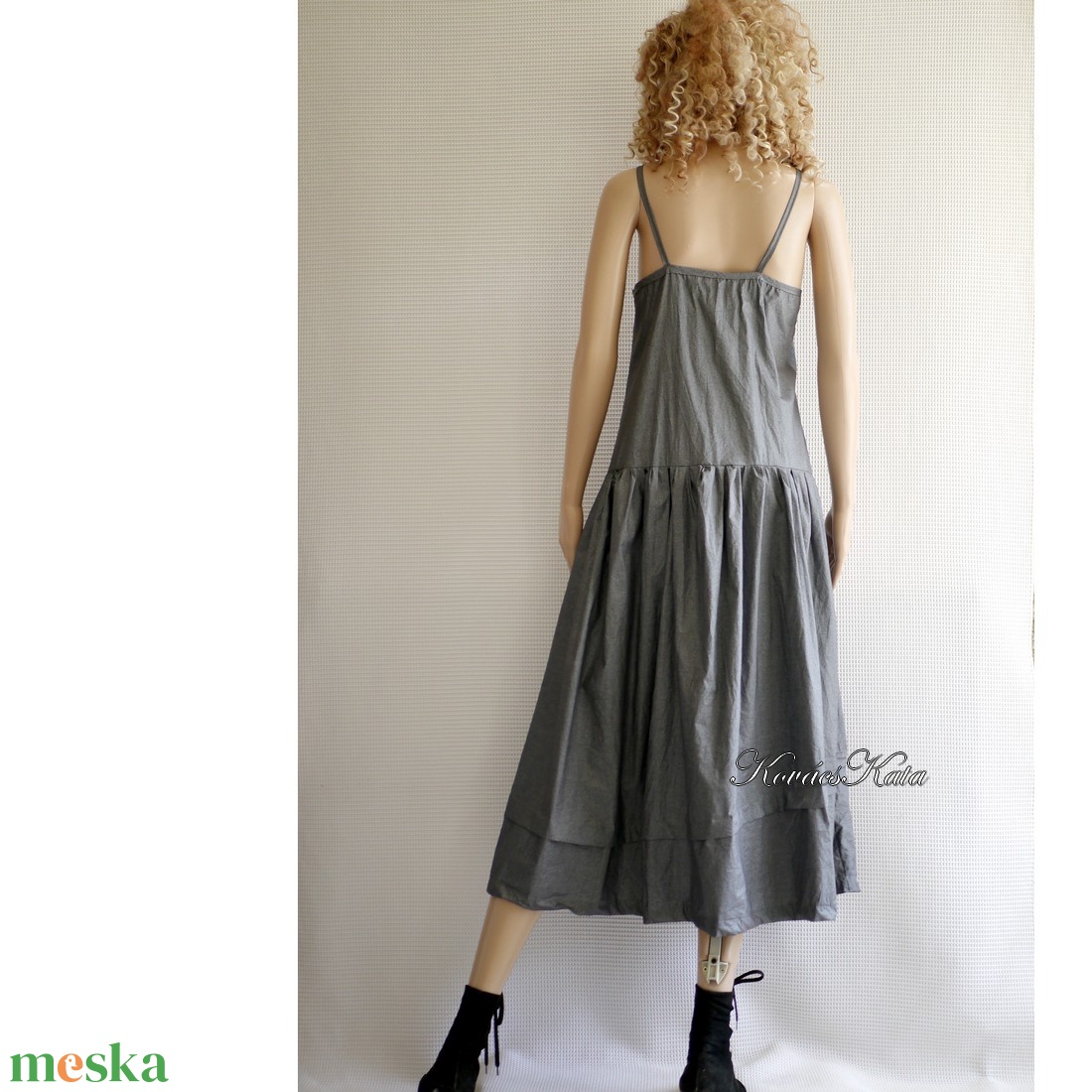 BALERINA-RUHA - pántos batiszt ruha / szürke - ruha & divat - női ruha - ruha - Meska.hu BALERINA-RUHA - pántos batiszt ruha / szürke - ruha & divat - női ruha - ruha - Meska.hu