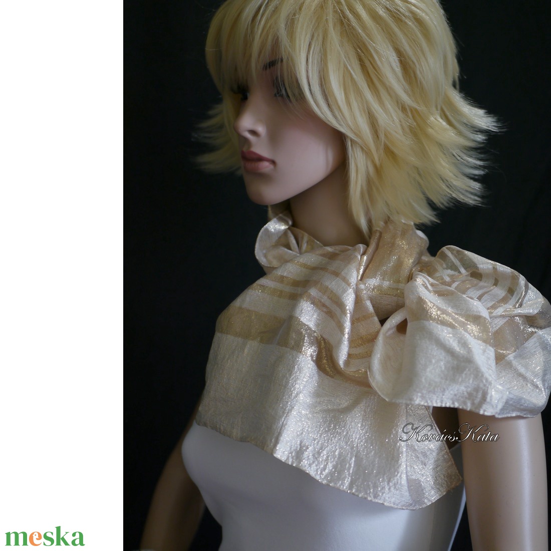 ARANYSÁL - vintage selyem-organza sál - ruha & divat - sál, sapka, kendő - sál - Meska.hu ARANYSÁL - vintage selyem-organza sál - ruha & divat - sál, sapka, kendő - sál - Meska.hu