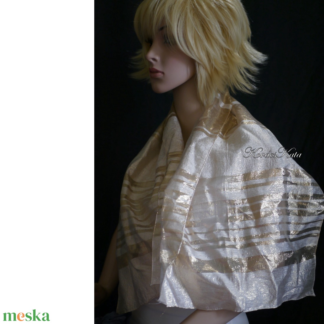 ARANYSÁL - vintage selyem-organza sál - ruha & divat - sál, sapka, kendő - sál - Meska.hu ARANYSÁL - vintage selyem-organza sál - ruha & divat - sál, sapka, kendő - sál - Meska.hu