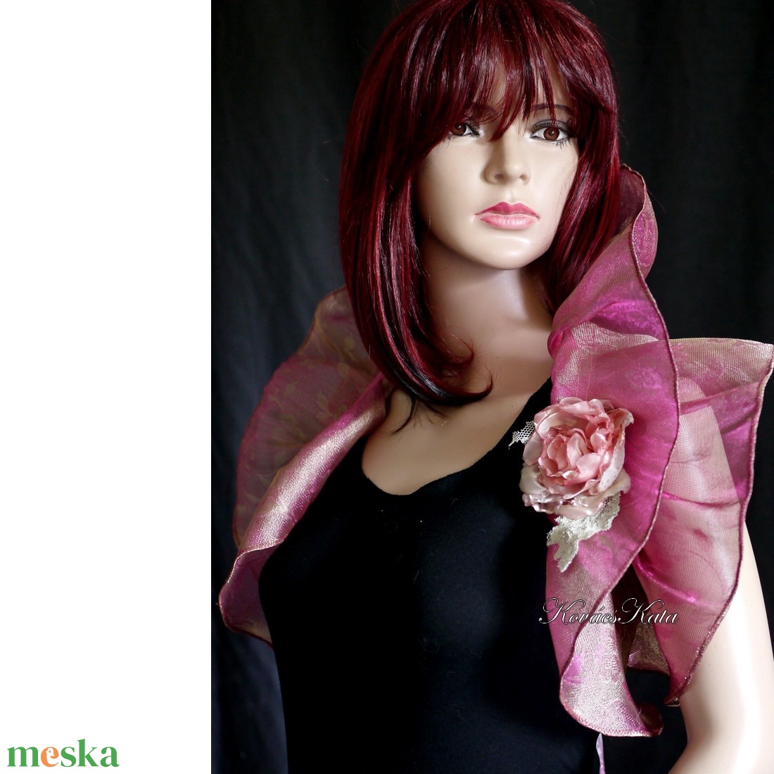 WRAP / orchídea - exkluzív organza vállkendő, boleró selyemrózsával - ruha & divat - női ruha - alkalmi ruha & estélyi ruha - Meska.hu WRAP / orchídea - exkluzív organza vállkendő, boleró selyemrózsával - ruha & divat - női ruha - alkalmi ruha & estélyi ruha - Meska.hu