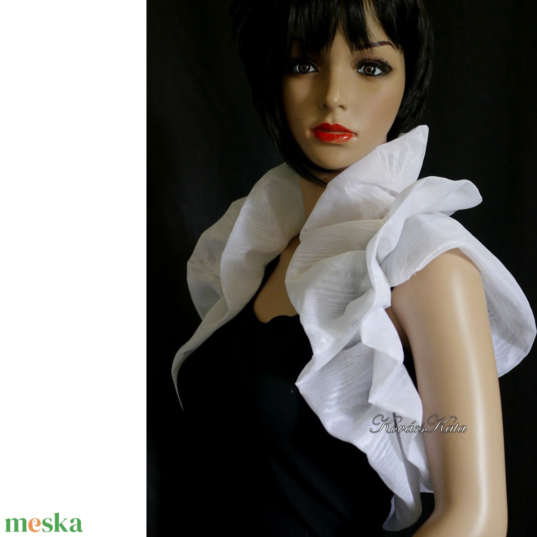 WRAP / opál - fodros organza vállkendő, boleró - ruha & divat - női ruha - alkalmi ruha & estélyi ruha - Meska.hu WRAP / opál - fodros organza vállkendő, boleró - ruha & divat - női ruha - alkalmi ruha & estélyi ruha - Meska.hu