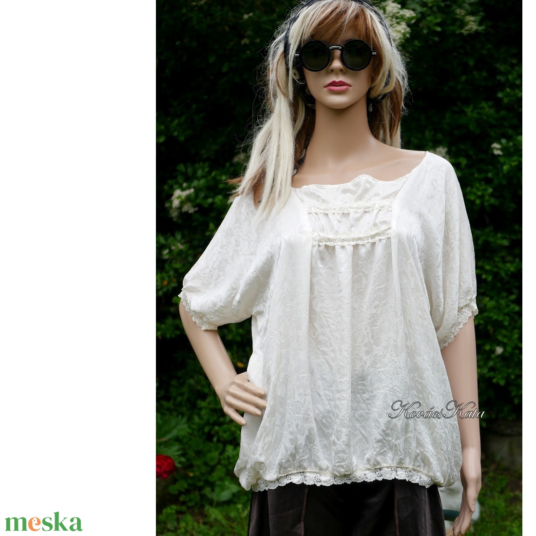 CORA / jacquard-selyem - exkluzív 100% hernyóselyem blúz / tulipán-mintás - ruha & divat - női ruha - blúz - Meska.hu CORA / jacquard-selyem - exkluzív 100% hernyóselyem blúz / tulipán-mintás - ruha & divat - női ruha - blúz - Meska.hu