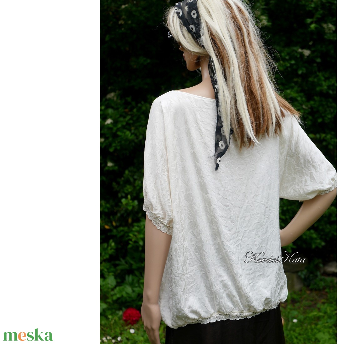 CORA / jacquard-selyem - exkluzív 100% hernyóselyem blúz / tulipán-mintás - ruha & divat - női ruha - blúz - Meska.hu CORA / jacquard-selyem - exkluzív 100% hernyóselyem blúz / tulipán-mintás - ruha & divat - női ruha - blúz - Meska.hu