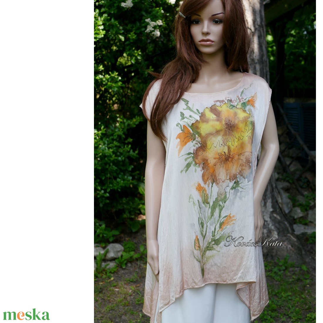FESTMÉNYBLÚZ / szellőrózsák - art to wear blúz XXL - ruha & divat - női ruha - blúz - Meska.hu FESTMÉNYBLÚZ / szellőrózsák - art to wear blúz XXL - ruha & divat - női ruha - blúz - Meska.hu