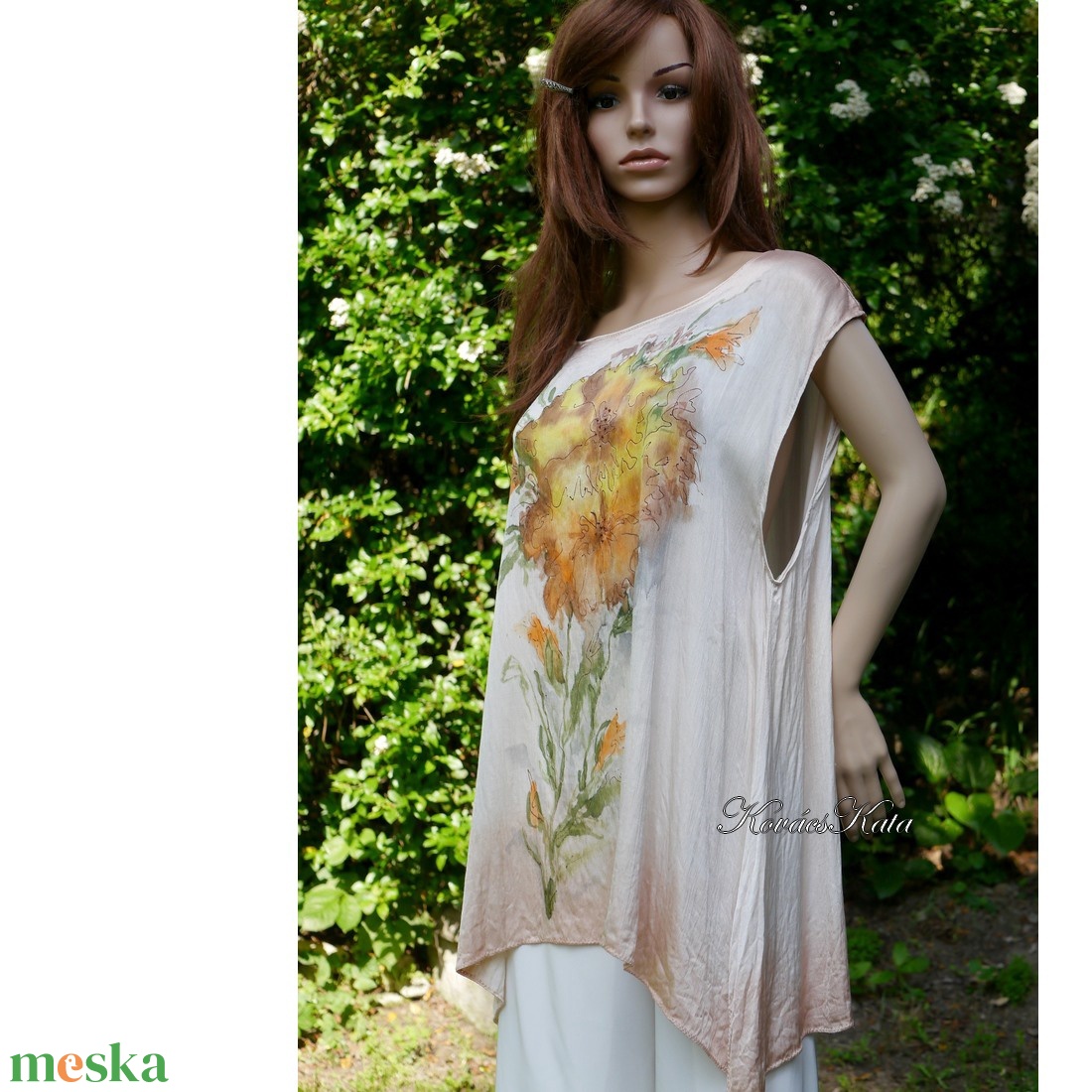 FESTMÉNYBLÚZ / szellőrózsák - art to wear blúz XXL - ruha & divat - női ruha - blúz - Meska.hu FESTMÉNYBLÚZ / szellőrózsák - art to wear blúz XXL - ruha & divat - női ruha - blúz - Meska.hu