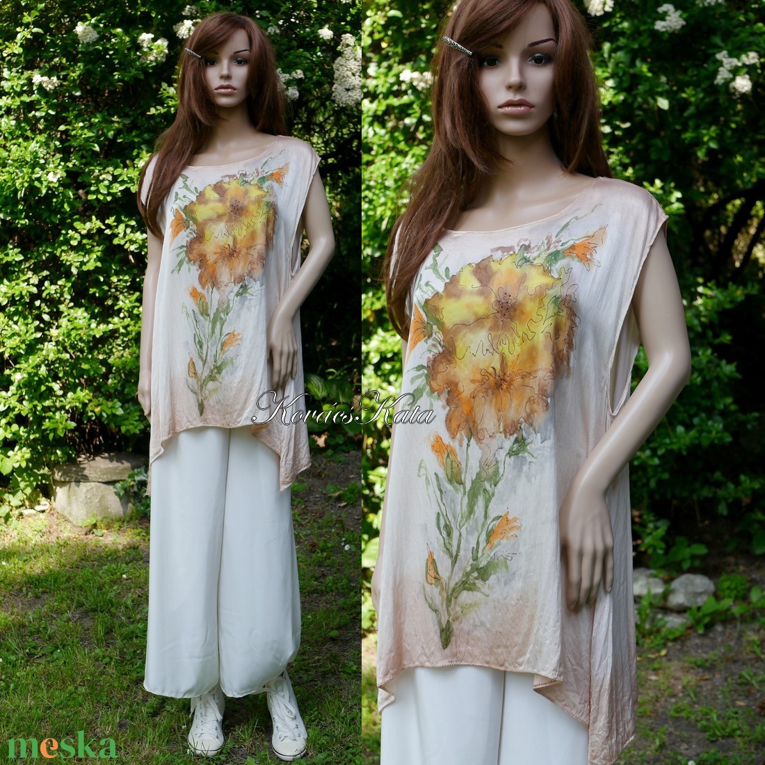 FESTMÉNYBLÚZ / szellőrózsák - art to wear blúz XXL - ruha & divat - női ruha - blúz - Meska.hu FESTMÉNYBLÚZ / szellőrózsák - art to wear blúz XXL - ruha & divat - női ruha - blúz - Meska.hu