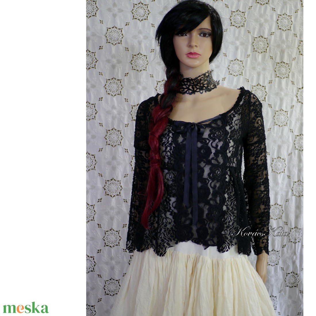 GOTHICA - extravagáns csipke-felső - ruha & divat - női ruha - blúz - Meska.hu GOTHICA - extravagáns csipke-felső - ruha & divat - női ruha - blúz - Meska.hu