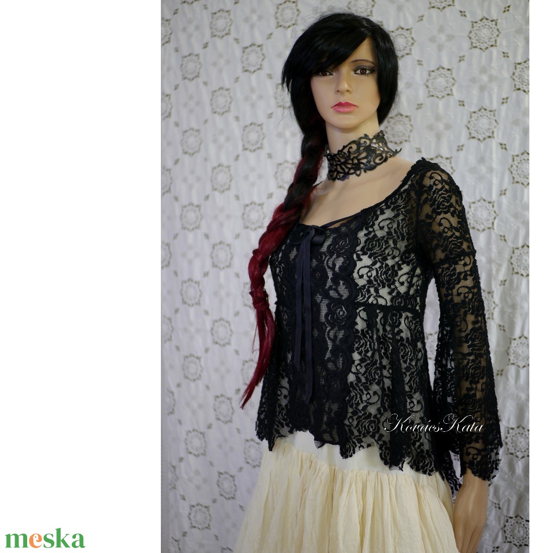 GOTHICA - extravagáns csipke-felső - ruha & divat - női ruha - blúz - Meska.hu GOTHICA - extravagáns csipke-felső - ruha & divat - női ruha - blúz - Meska.hu