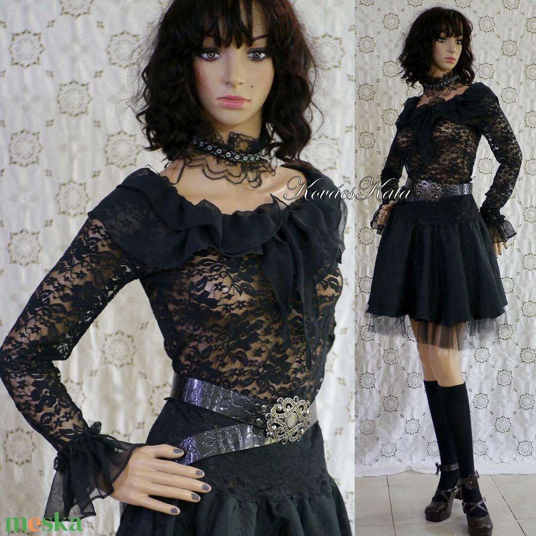 LOLITA - goth csipke-felső - ruha & divat - női ruha - blúz - Meska.hu LOLITA - goth csipke-felső - ruha & divat - női ruha - blúz - Meska.hu