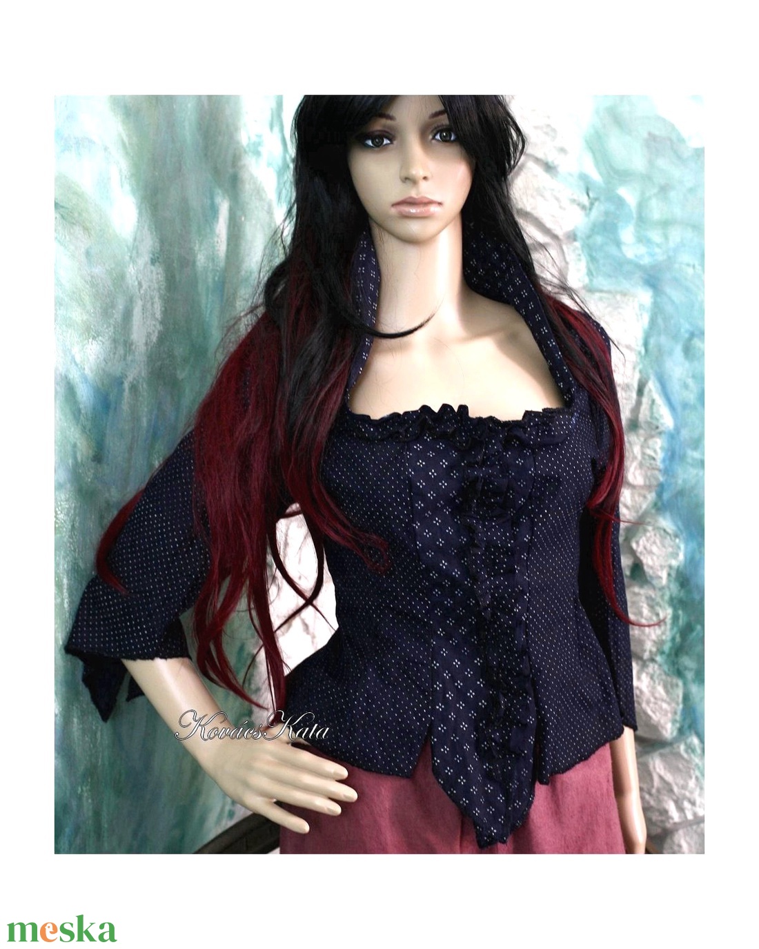 DIANA - kékfestő kabátka goth style - ruha & divat - női ruha - blézer & kosztüm - Meska.hu DIANA - kékfestő kabátka goth style - ruha & divat - női ruha - blézer & kosztüm - Meska.hu