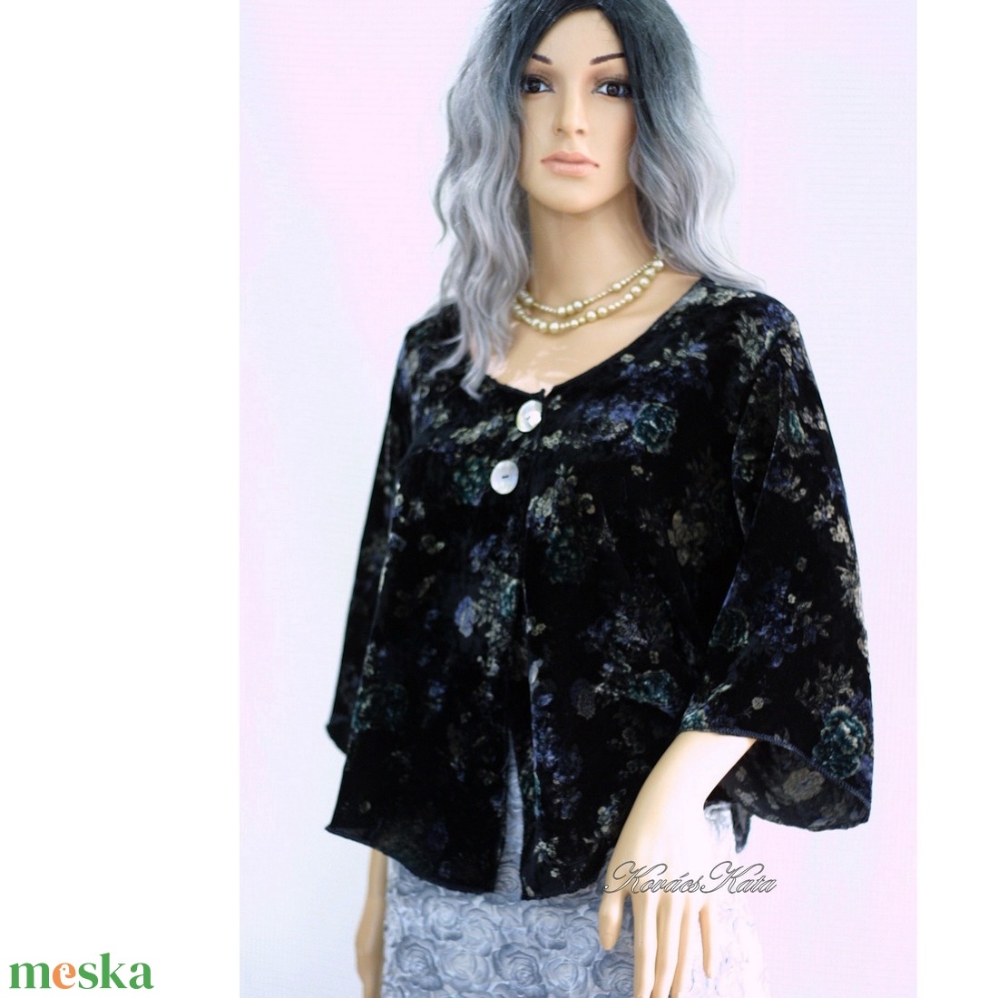JANA BLÚZ - selyembársony design kabátka - ruha & divat - női ruha - blúz - Meska.hu JANA BLÚZ - selyembársony design kabátka - ruha & divat - női ruha - blúz - Meska.hu
