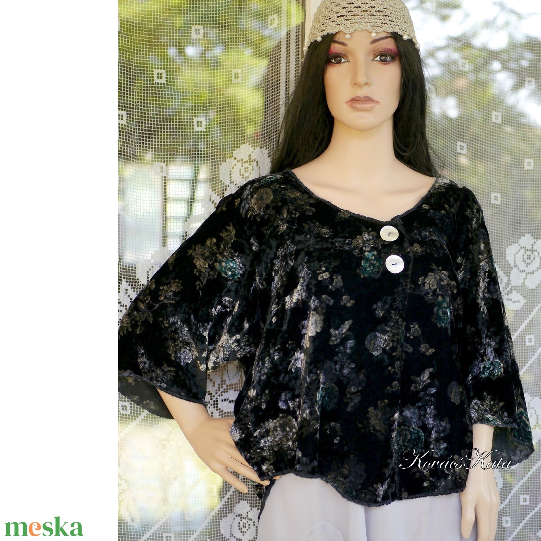 JANA BLÚZ - selyembársony design kabátka - ruha & divat - női ruha - blúz - Meska.hu JANA BLÚZ - selyembársony design kabátka - ruha & divat - női ruha - blúz - Meska.hu