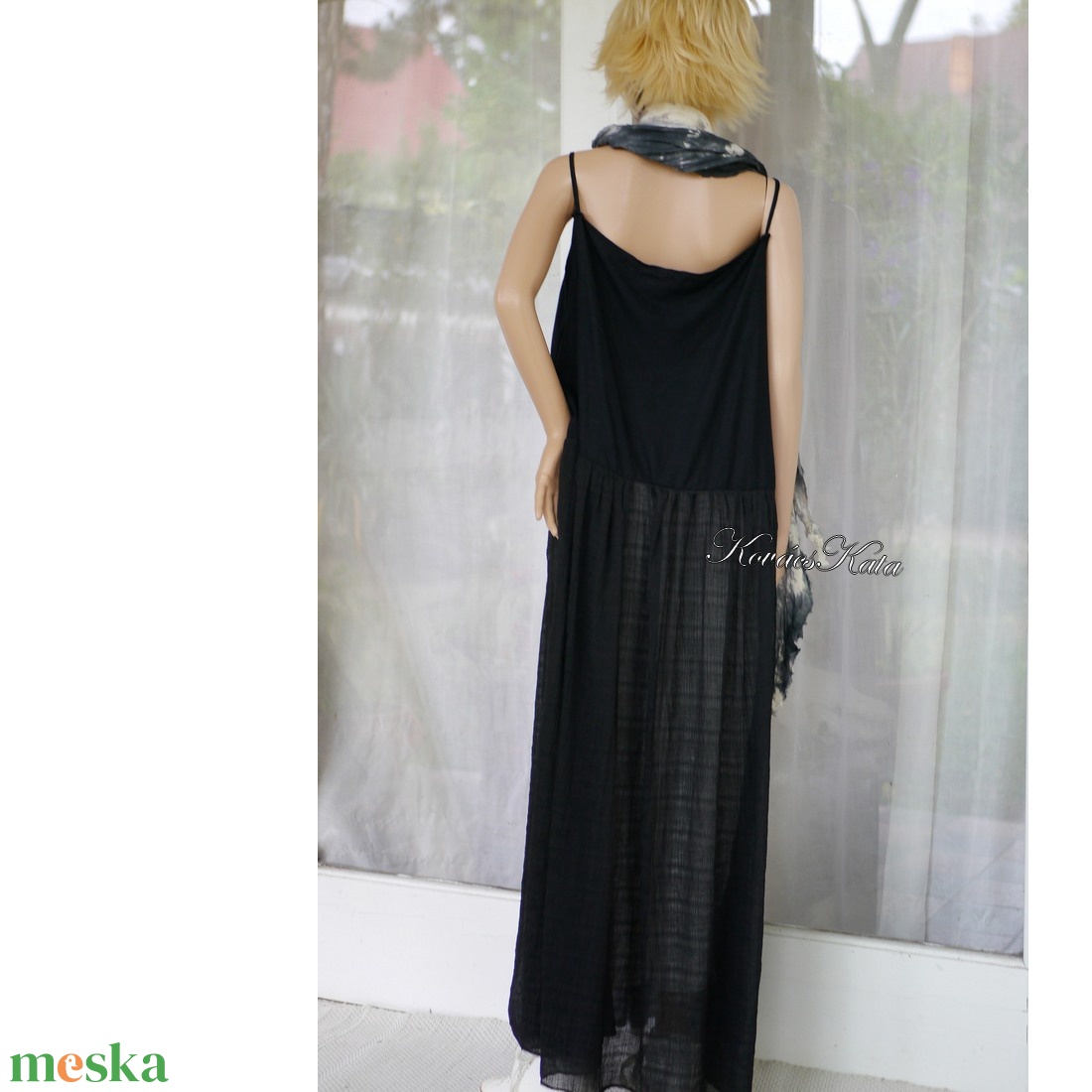 SLIP-DRESS - exkluzív len-muszlin hosszú kombiné-ruha / fekete - ruha & divat - női ruha - alkalmi ruha & estélyi ruha - Meska.hu SLIP-DRESS - exkluzív len-muszlin hosszú kombiné-ruha / fekete - ruha & divat - női ruha - alkalmi ruha & estélyi ruha - Meska.hu